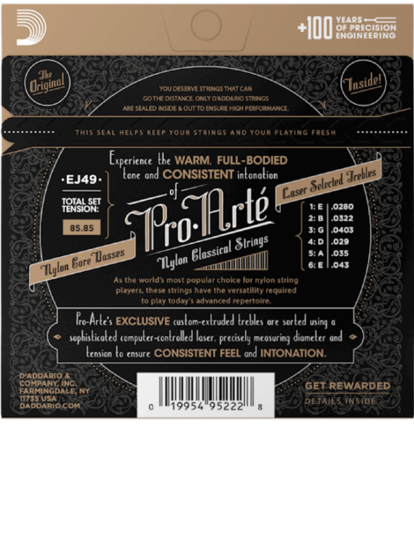 D’Addario EJ49 Black nylon Flamenco - Normal tension - Image 2